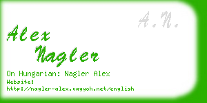 alex nagler business card